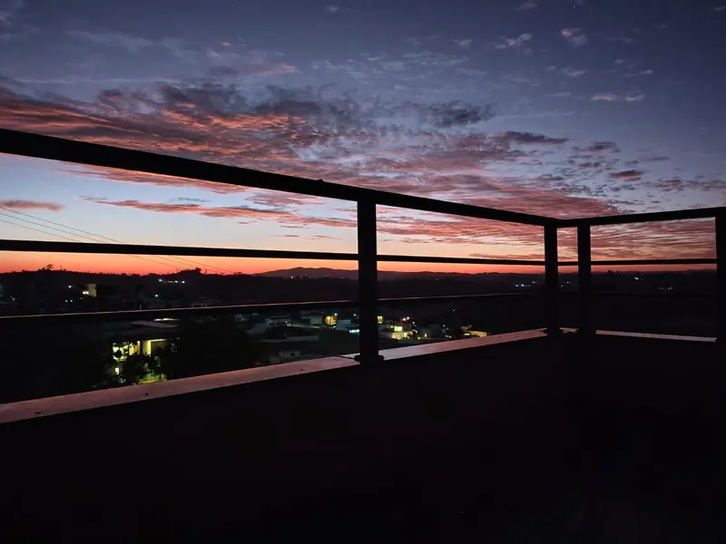 Pôr do sol visto do terraço
